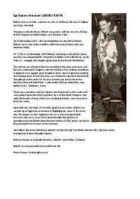 A preview of a PDF biography for Marshall, Robert